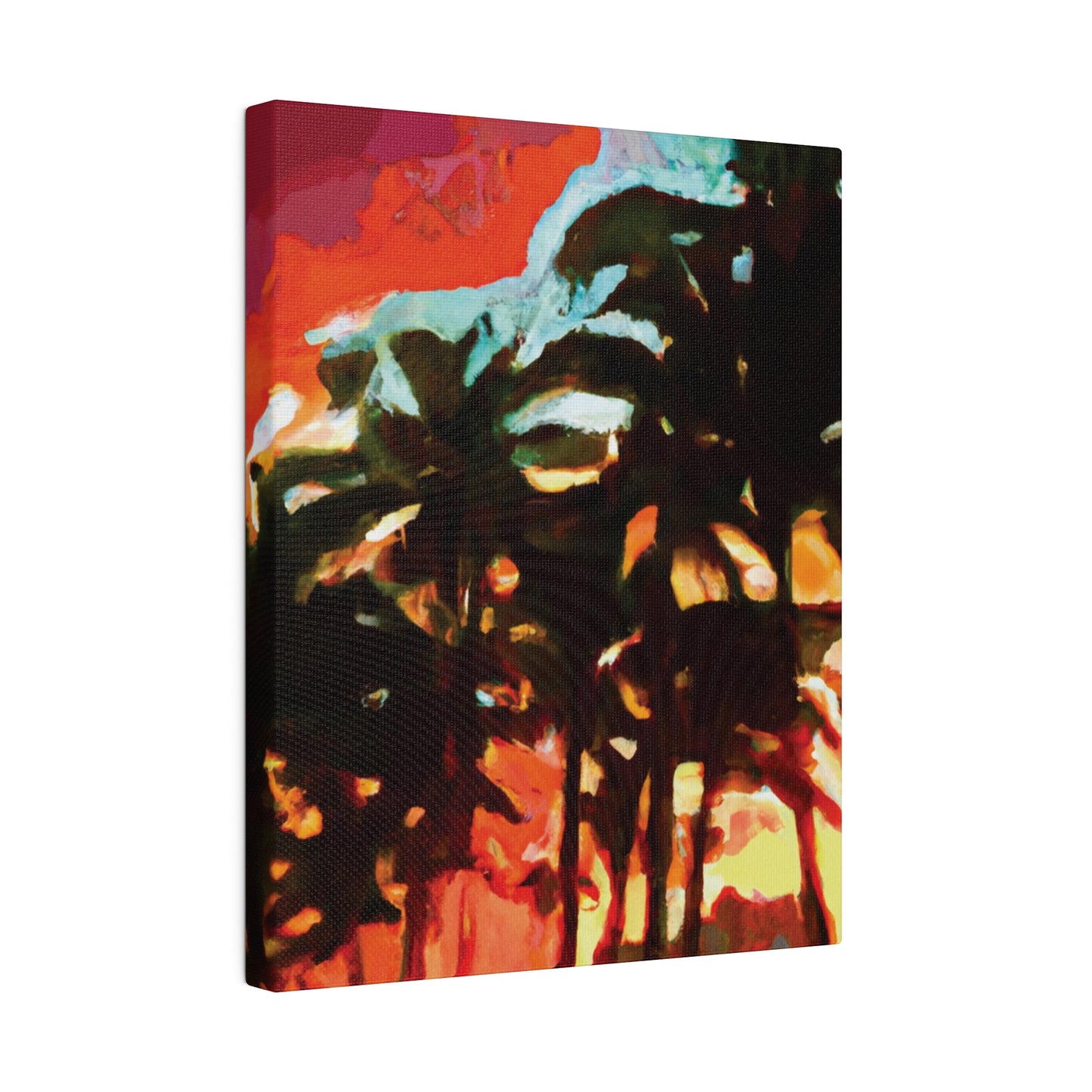 4052W - Miami Beach Sunset Painting Print | Miami | Beach | Sunset | Poster | Home Decor | Wall Art | Canvas