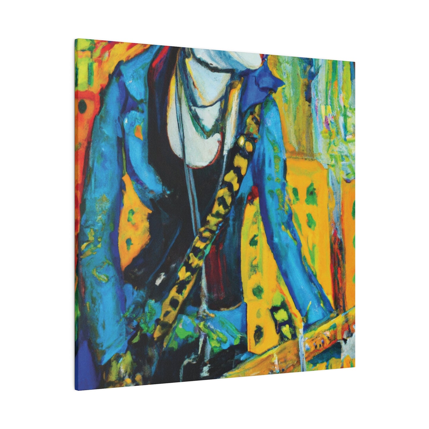 2344X - Rockstar Oil Painting Style Print | Poster | Home Decor | Wall Art | Music Art | Canvas