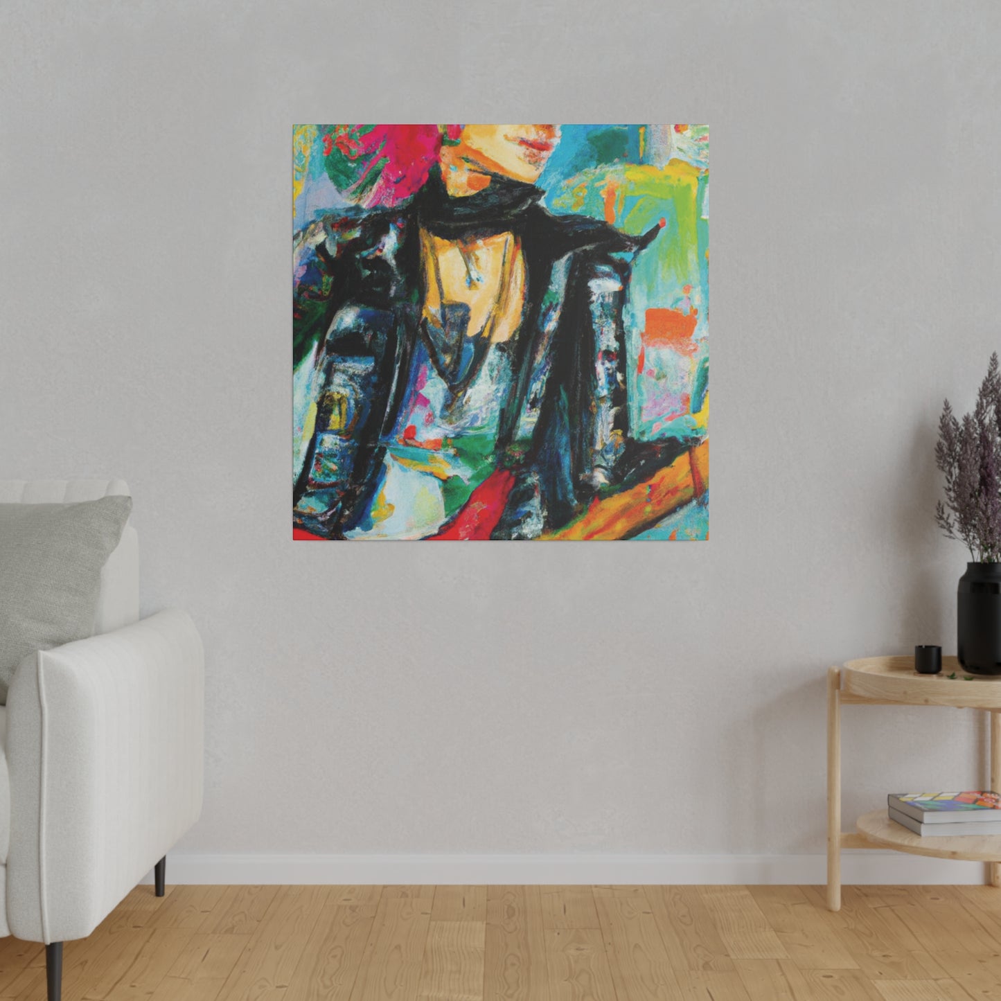 9554L - Rockstar Oil Painting Style Print | Poster | Home Decor | Wall Art | Music Art | Canvas