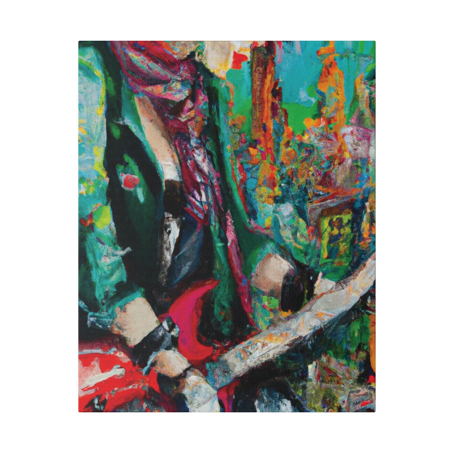 8679Y - Rockstar Oil Painting Style Print | Poster | Home Decor | Wall Art | Music Art | Canvas