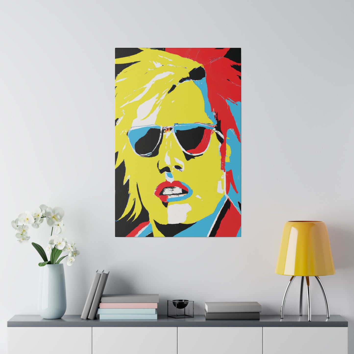 7436R - Rockstar Painting Print | Face | Abstract | Poster | Home Decor | Wall Art | Music Art | Canvas