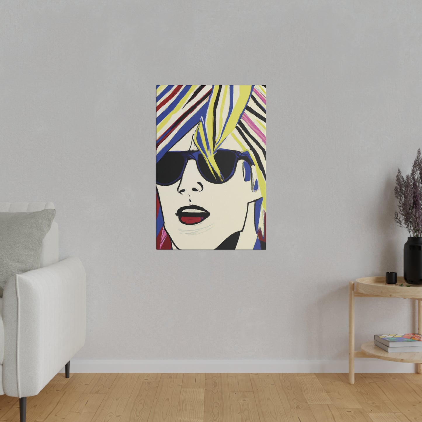 4789F - Rockstar Painting Print | Face | Abstract | Poster | Home Decor | Wall Art | Music Art | Canvas