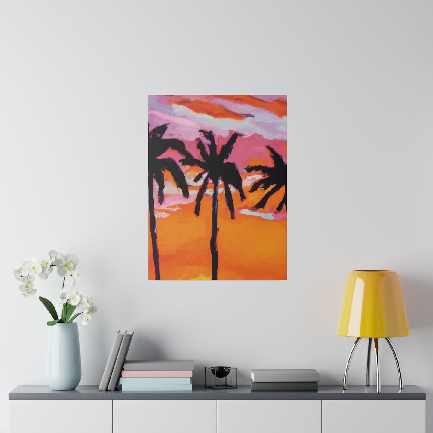 4491U - Miami Beach Sunset Painting Print | Miami | Beach | Sunset | Poster | Home Decor | Wall Art | Canvas