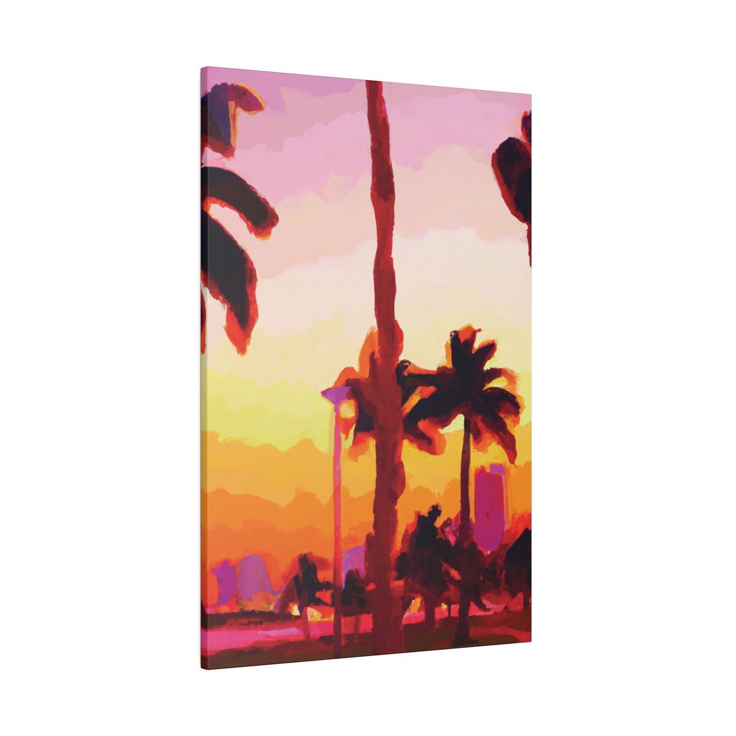 7016Q - Miami Beach Sunset Painting Print | Miami | Beach | Sunset | Poster | Home Decor | Wall Art | Canvas