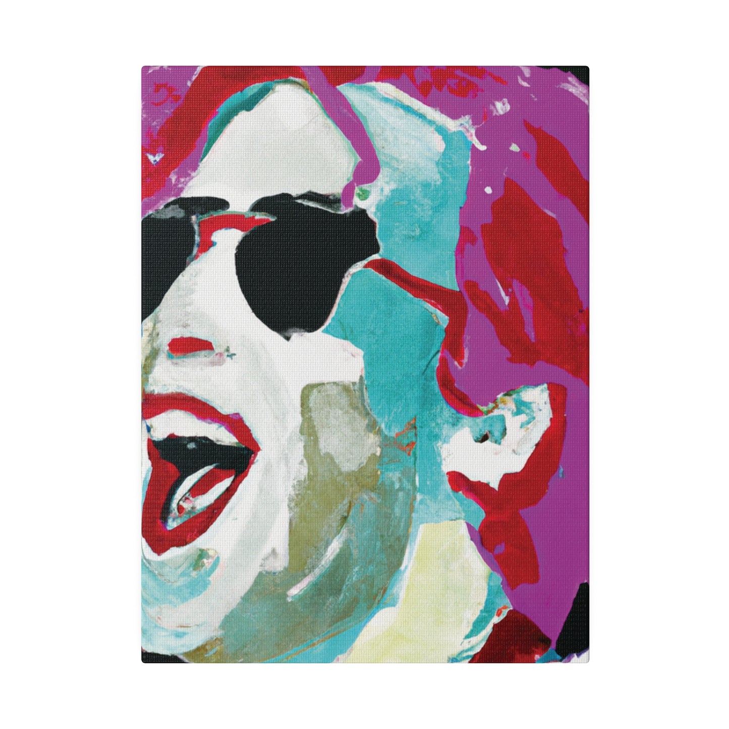 7676H - Rockstar Painting Print | Face | Abstract | Poster | Home Decor | Wall Art | Music Art | Canvas