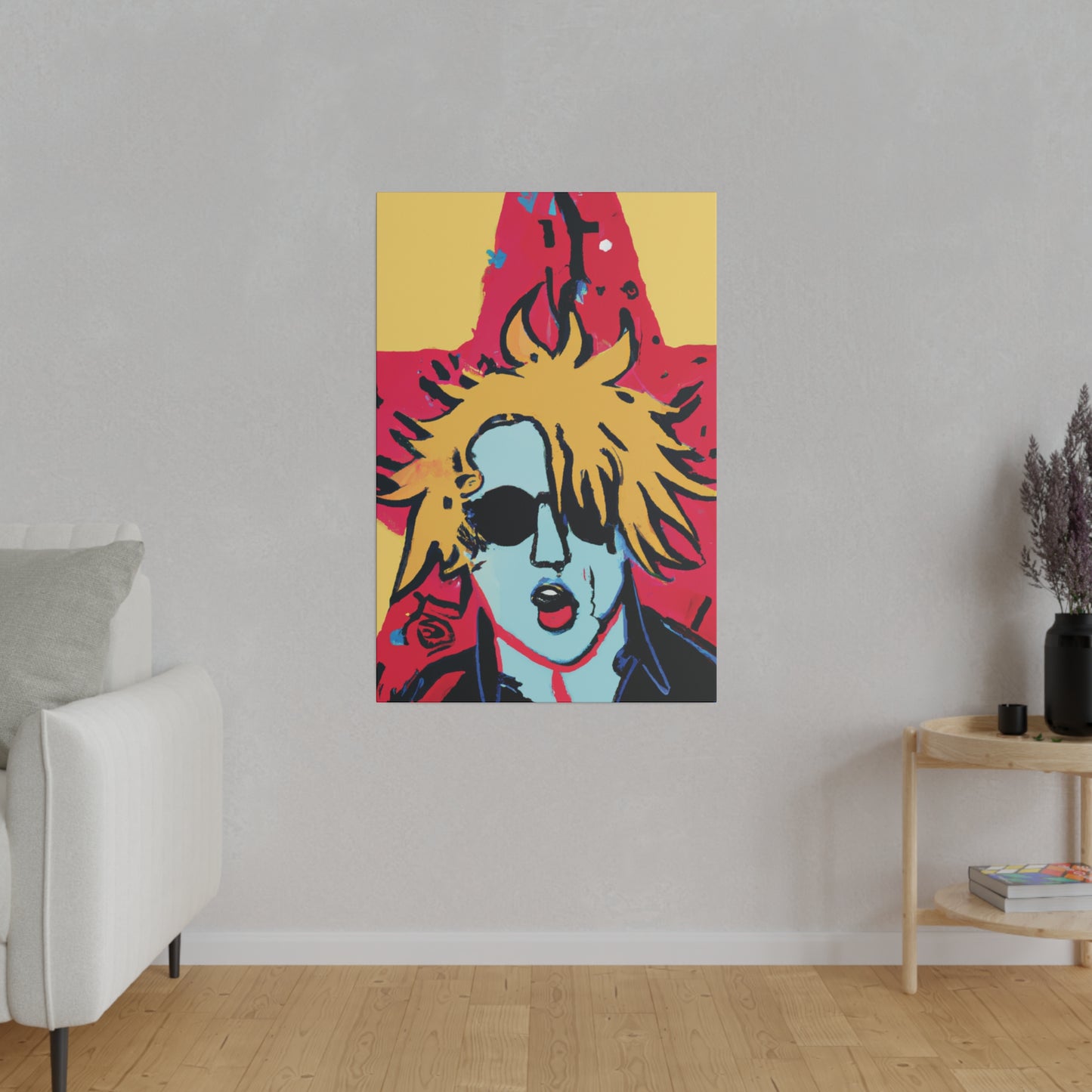 8143X - Rockstar Painting Print | Face | Abstract | Poster | Home Decor | Wall Art | Music Art | Canvas