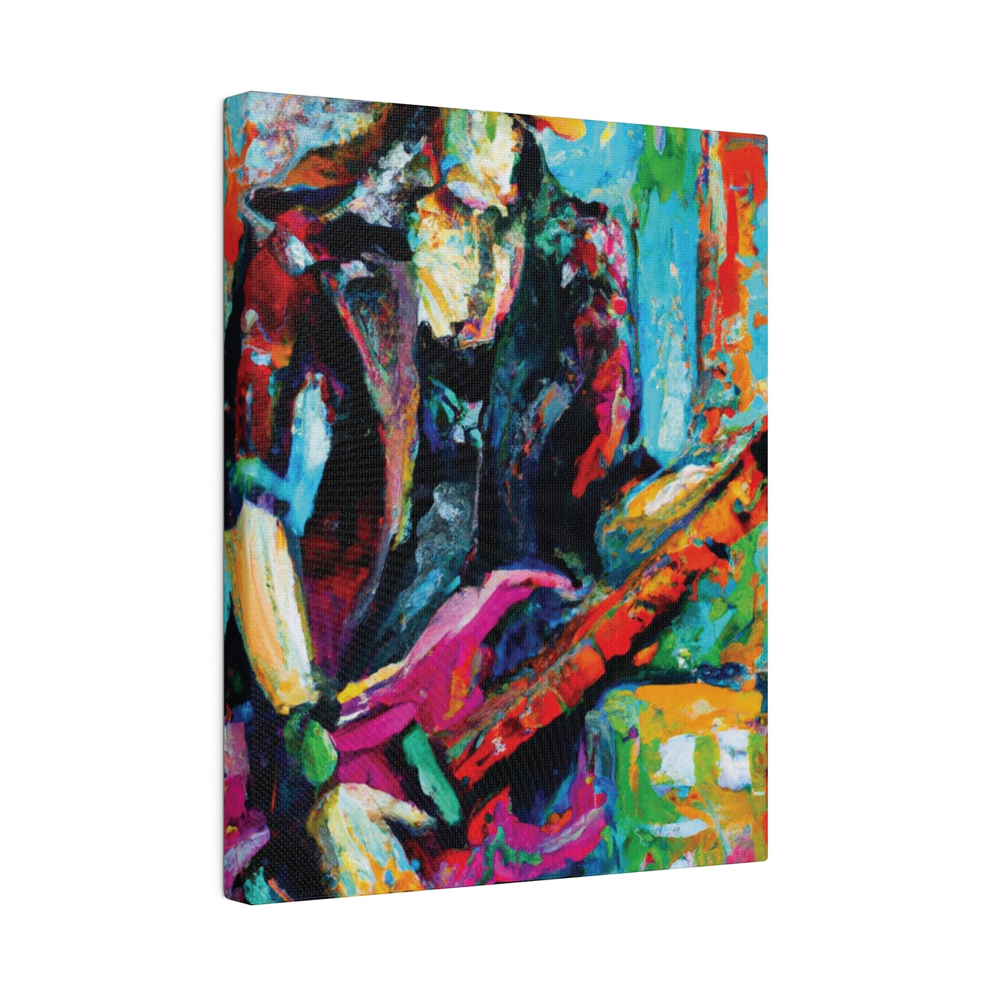 5003E - Rockstar Oil Painting Style Print | Poster | Home Decor | Wall Art | Music Art | Canvas