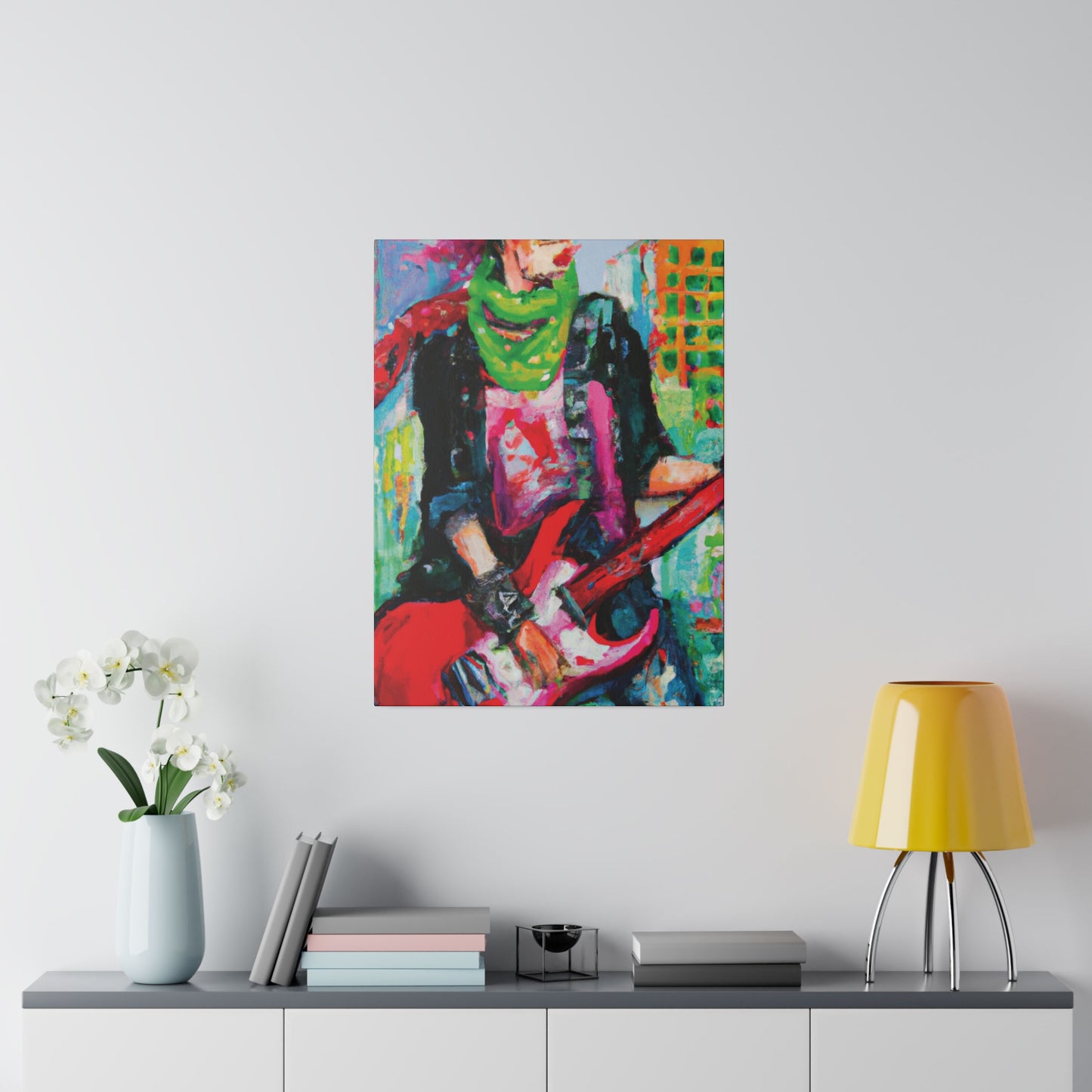 3075J - Rockstar Oil Painting Style Print | Poster | Home Decor | Wall Art | Music Art | Canvas