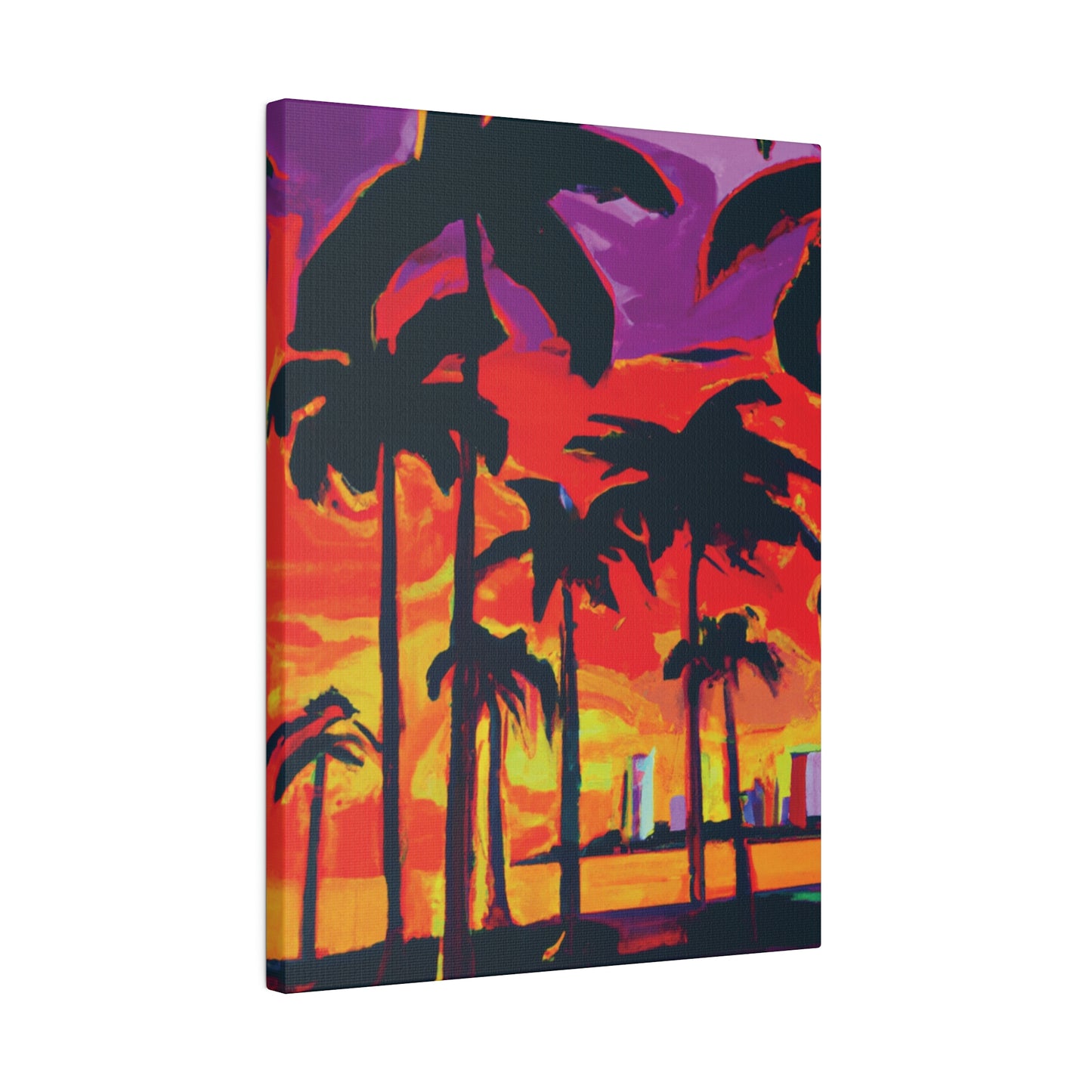 3128K - Miami Beach Sunset Painting Print | Miami | Beach | Sunset | Poster | Home Decor | Wall Art | Canvas