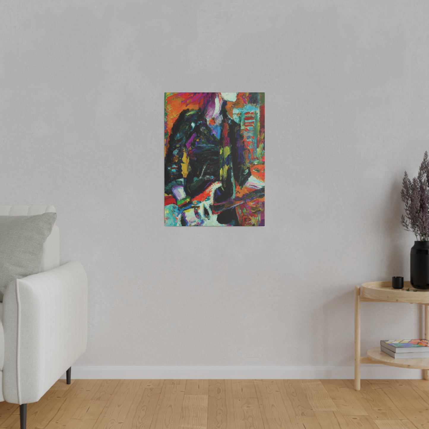8673Z - Rockstar Oil Painting Style Print | Poster | Home Decor | Wall Art | Music Art | Canvas