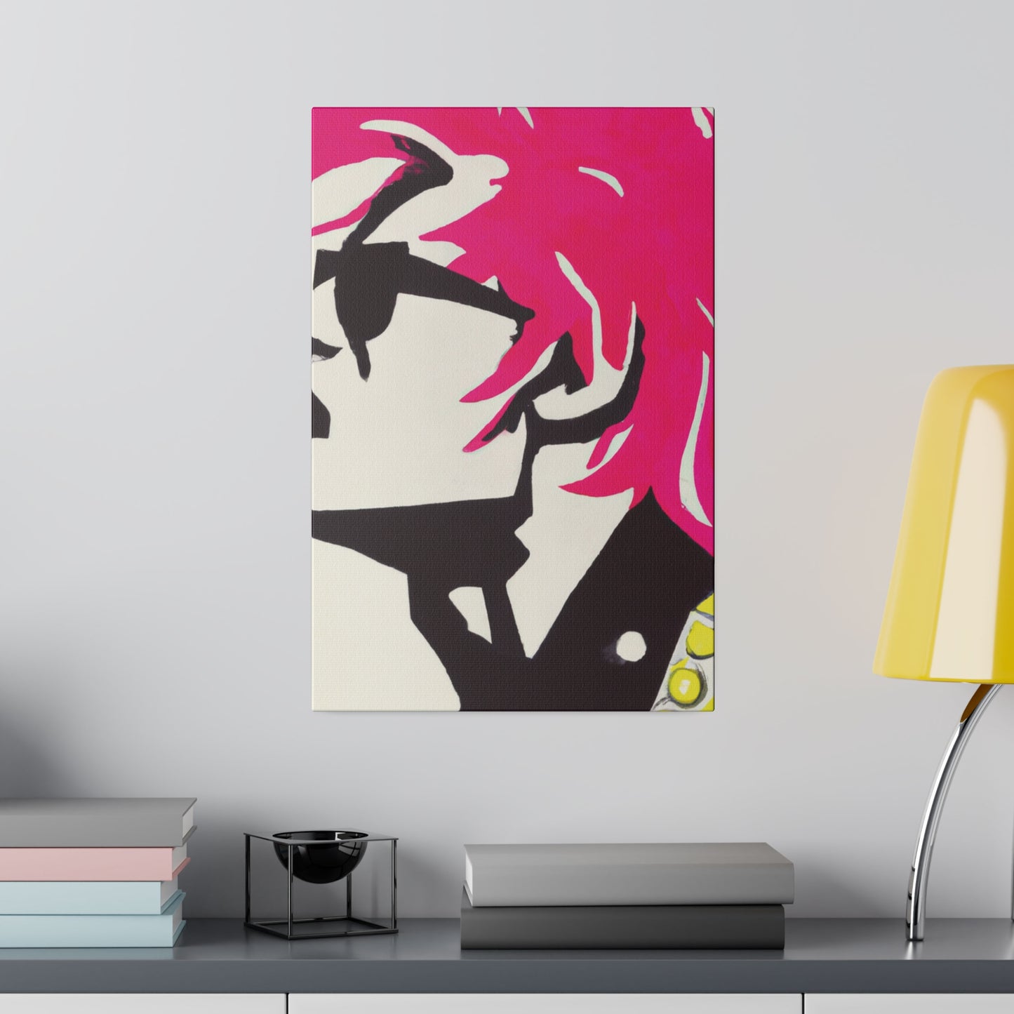 7144N - Rockstar Painting Print | Face | Abstract | Poster | Home Decor | Wall Art | Music Art | Canvas