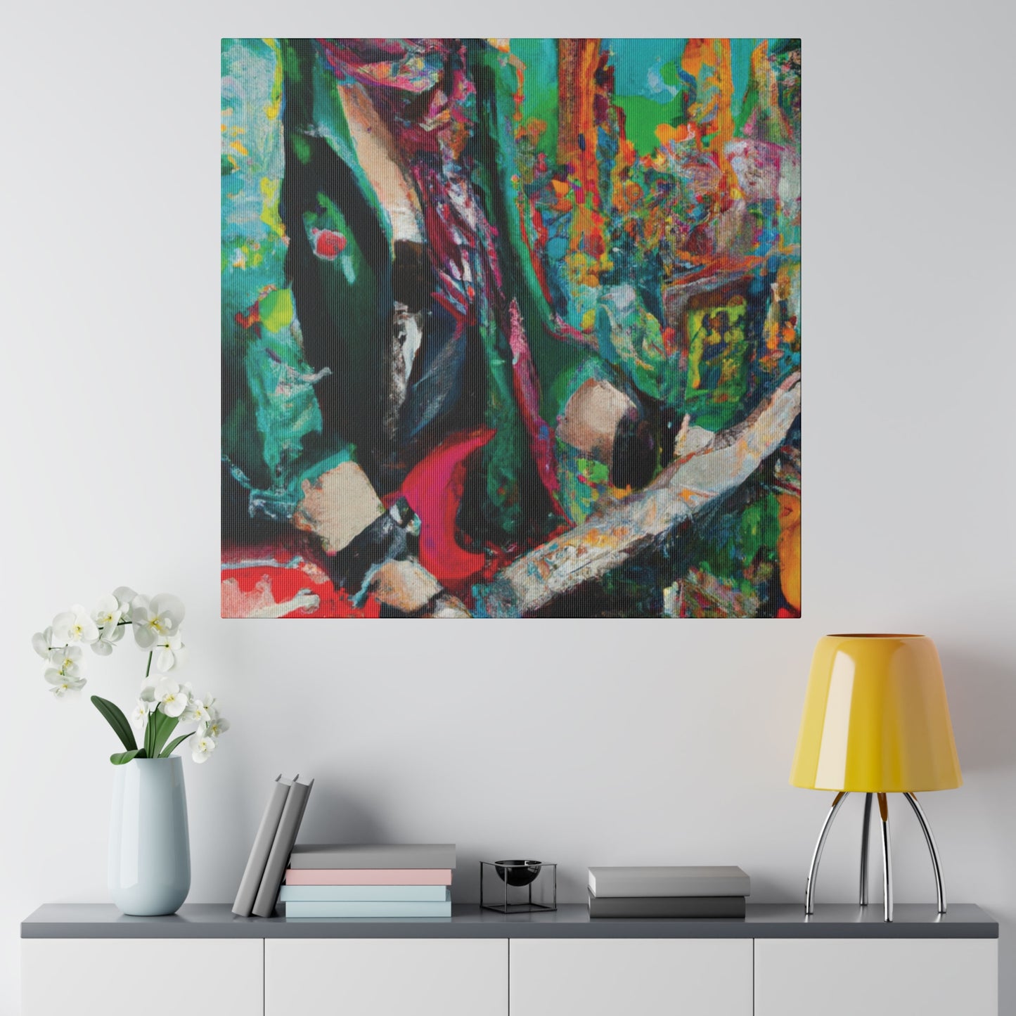 8679Y - Rockstar Oil Painting Style Print | Poster | Home Decor | Wall Art | Music Art | Canvas
