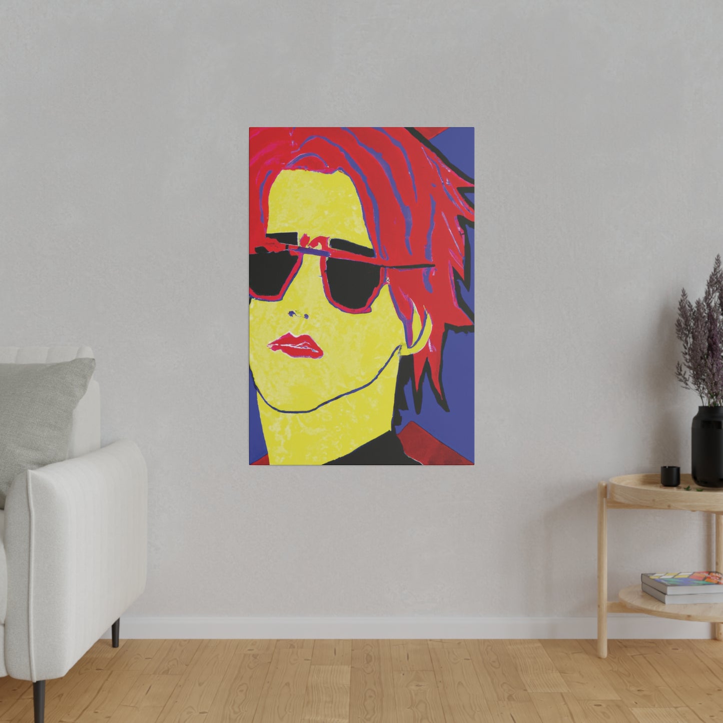 1943P - Rockstar Painting Print | Face | Abstract | Poster | Home Decor | Wall Art | Music Art | Canvas