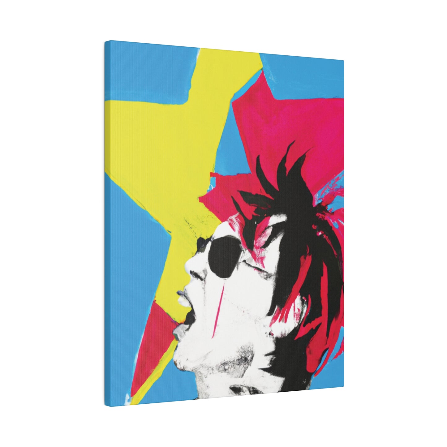 7179X - Rockstar Painting Print | Face | Abstract | Poster | Home Decor | Wall Art | Music Art | Canvas
