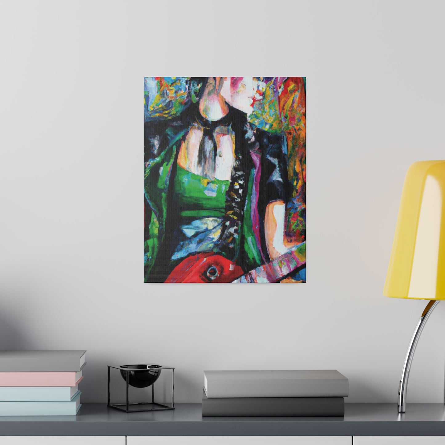 9737J - Rockstar Oil Painting Style Print | Poster | Home Decor | Wall Art | Music Art | Canvas