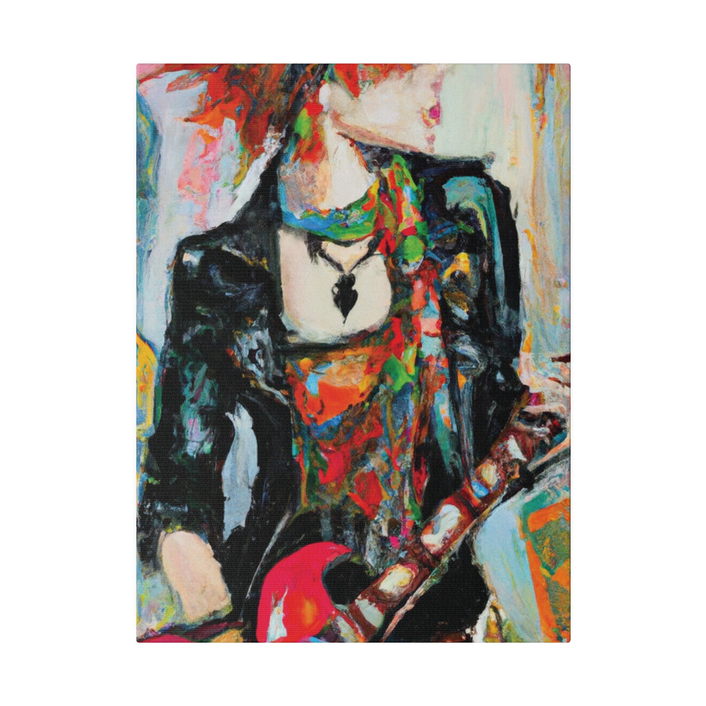 7482S - Rockstar Oil Painting Style Print | Poster | Home Decor | Wall Art | Music Art | Canvas