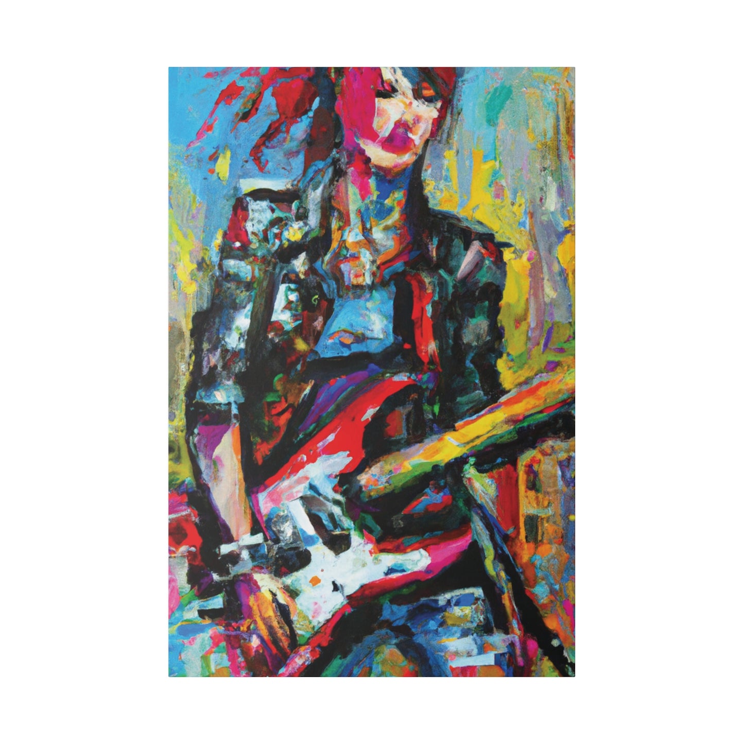 9010O - Rockstar Oil Painting Style Print | Poster | Home Decor | Wall Art | Music Art | Canvas