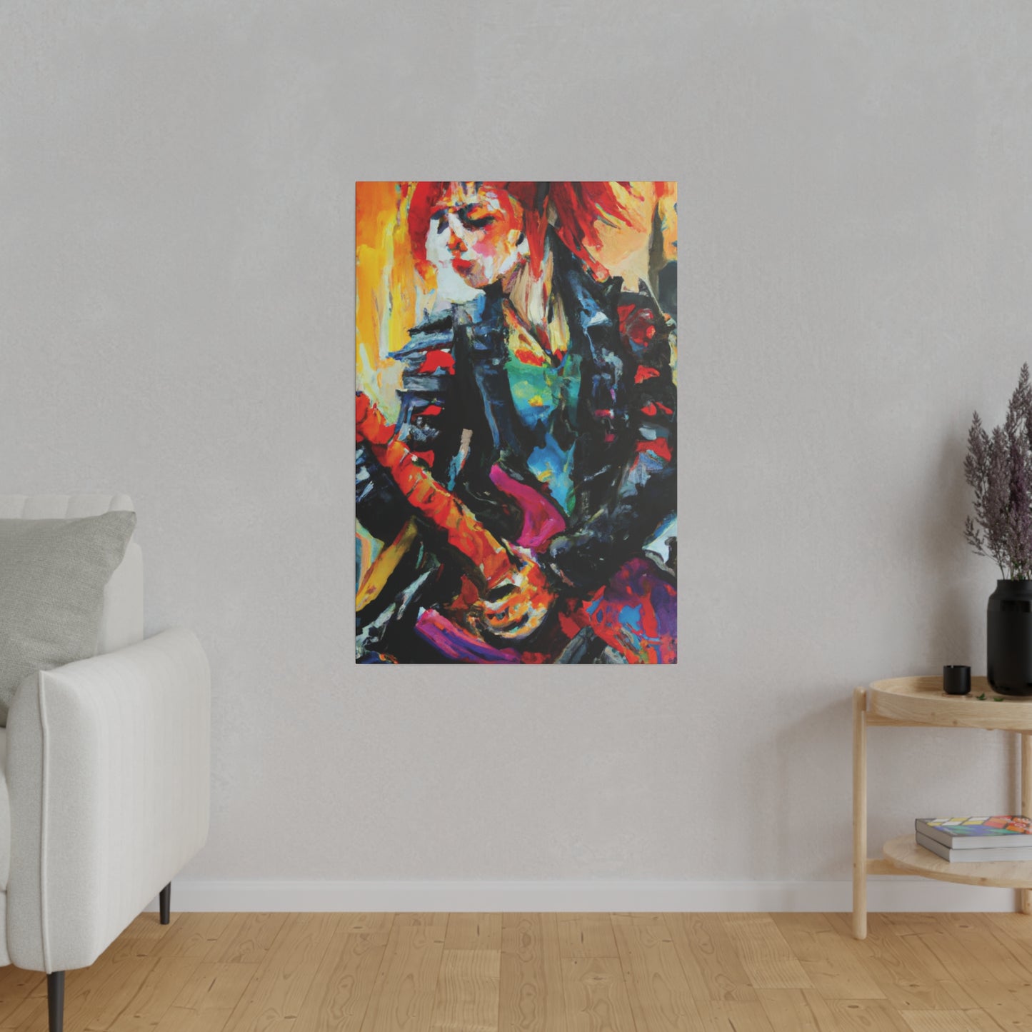 8596X - Rockstar Oil Painting Style Print | Poster | Home Decor | Wall Art | Music Art | Canvas