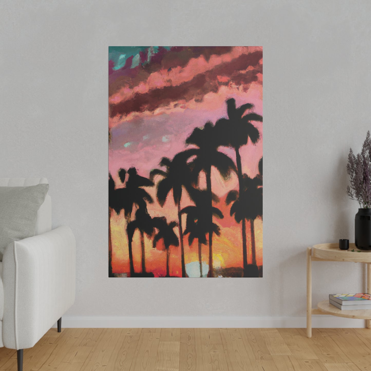 8559Q - Miami Beach Sunset Painting Print | Miami | Beach | Sunset | Poster | Home Decor | Wall Art | Canvas