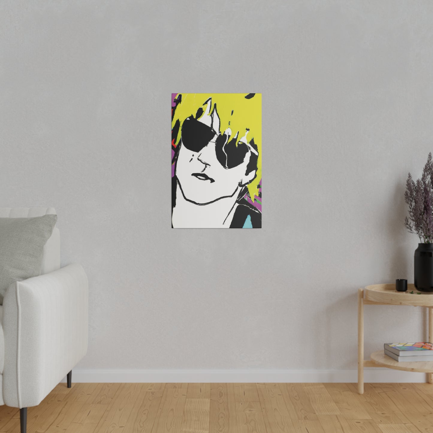 347H - Rockstar Painting Print | Face | Abstract | Poster | Home Decor | Wall Art | Music Art | Canvas