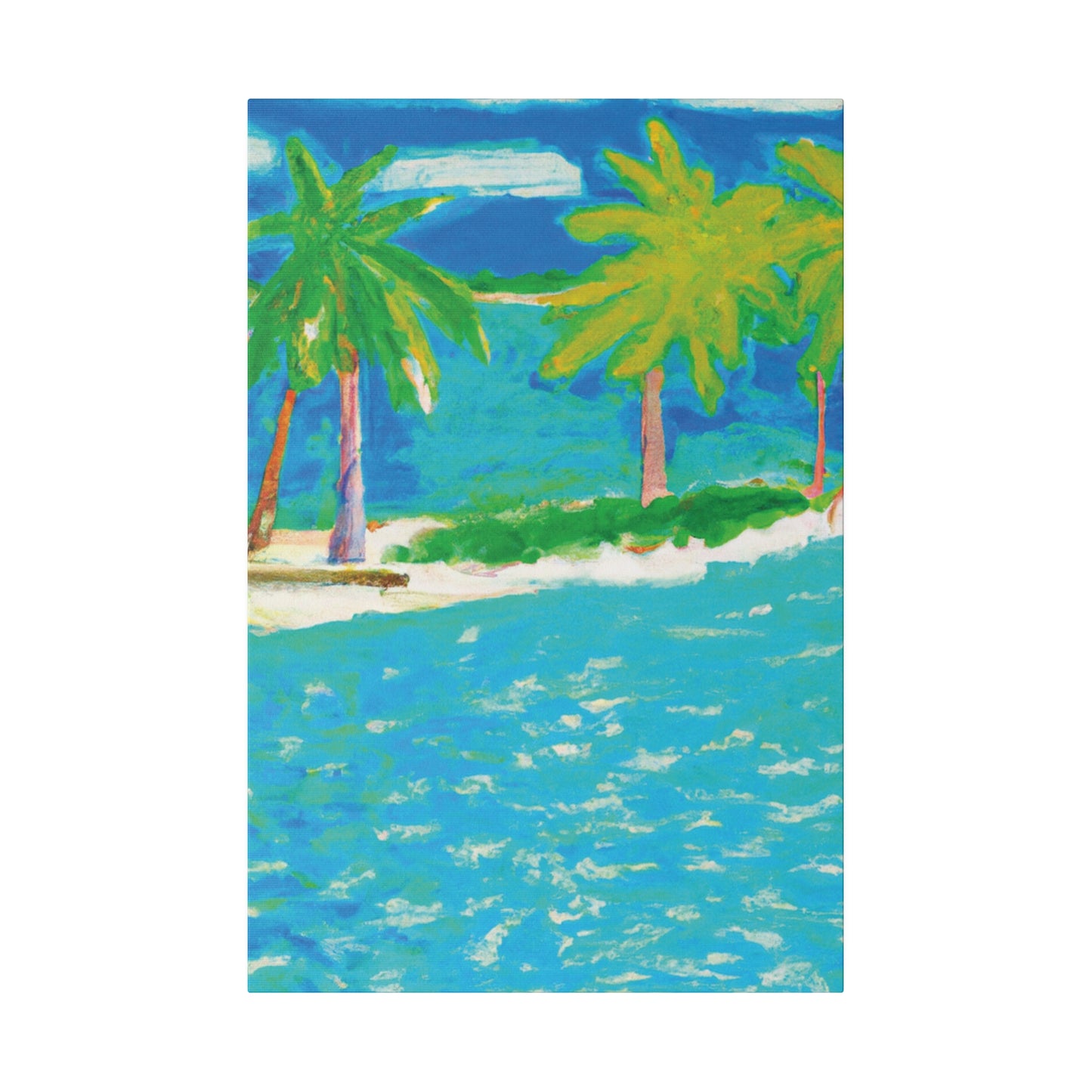 3271K - Bahamas Ocean Painting Print | Bahamas | Ocean | Beach | Poster | Home Decor | Wall Art | Canvas