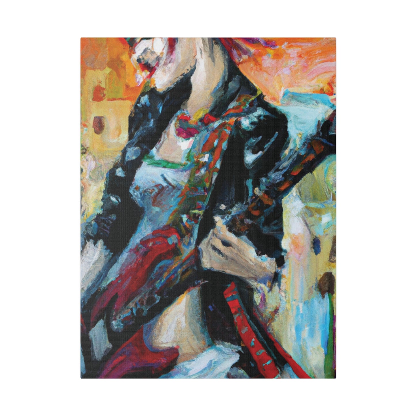 732X - Rockstar Oil Painting Style Print | Poster | Home Decor | Wall Art | Music Art | Canvas