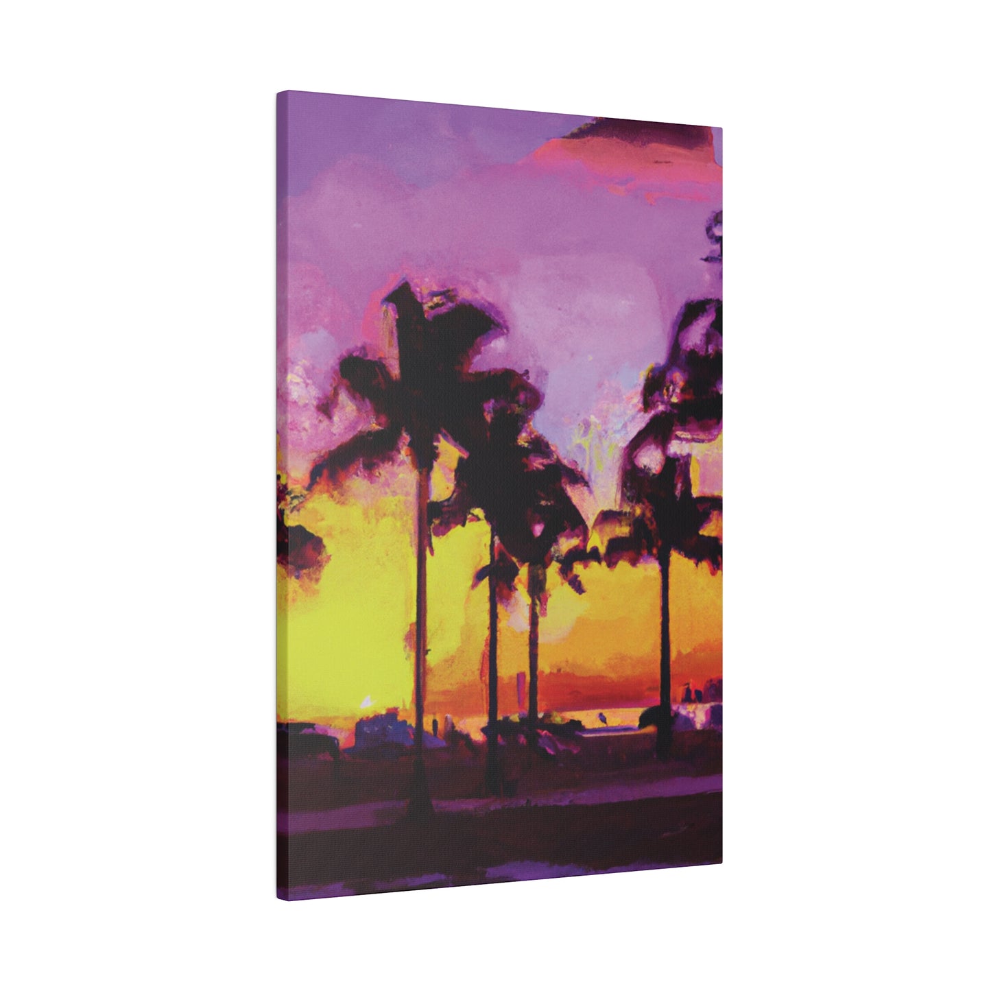 3958L - Miami Beach Sunset Painting Print | Miami | Beach | Sunset | Poster | Home Decor | Wall Art | Canvas