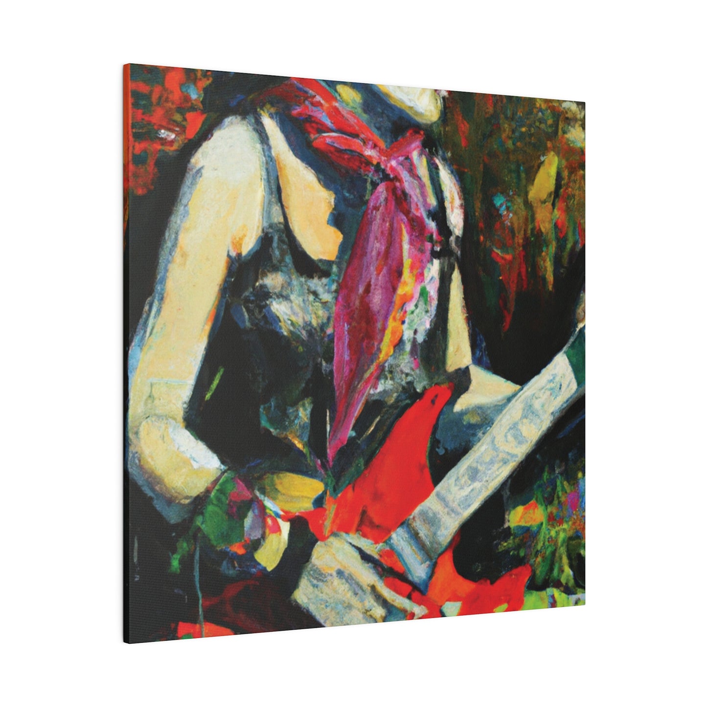 7203Q - Rockstar Oil Painting Style Print | Poster | Home Decor | Wall Art | Music Art | Canvas