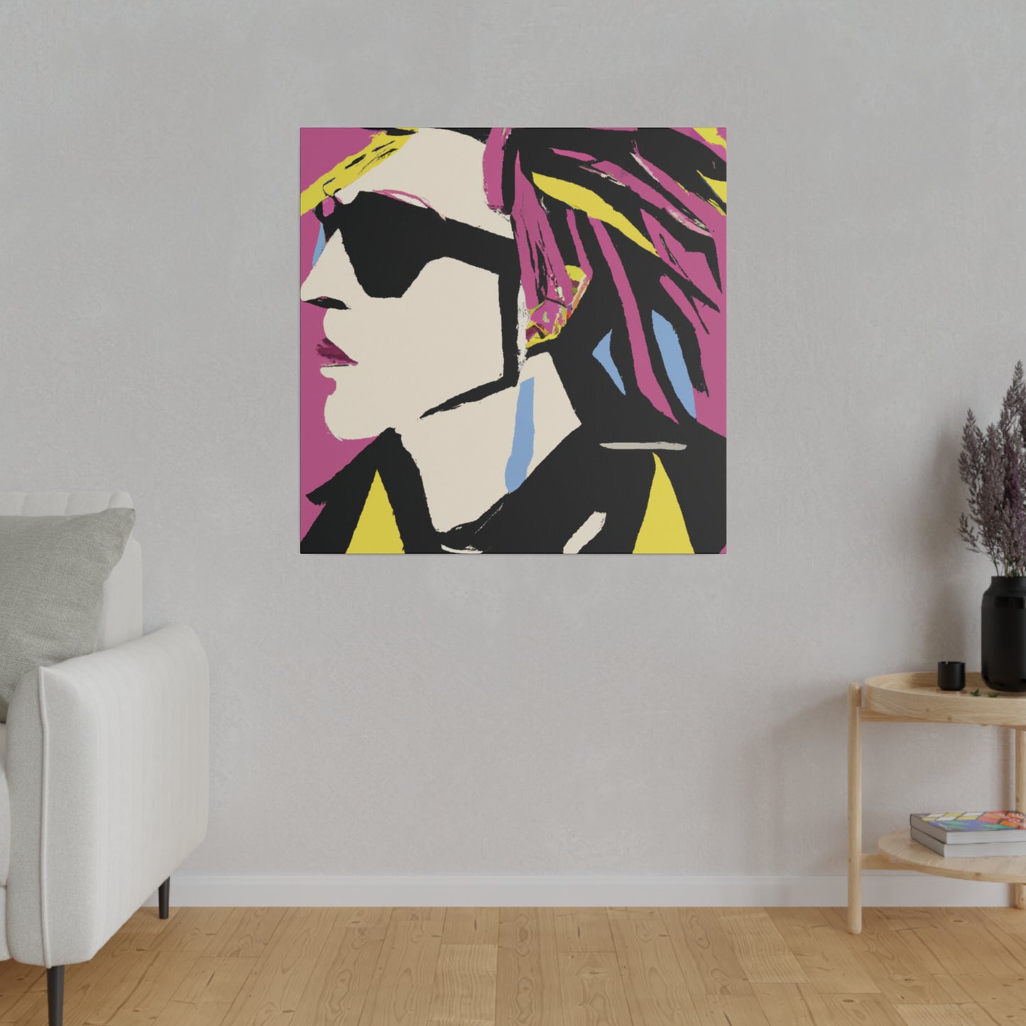 6201W - Rockstar Painting Print | Face | Abstract | Poster | Home Decor | Wall Art | Music Art | Canvas