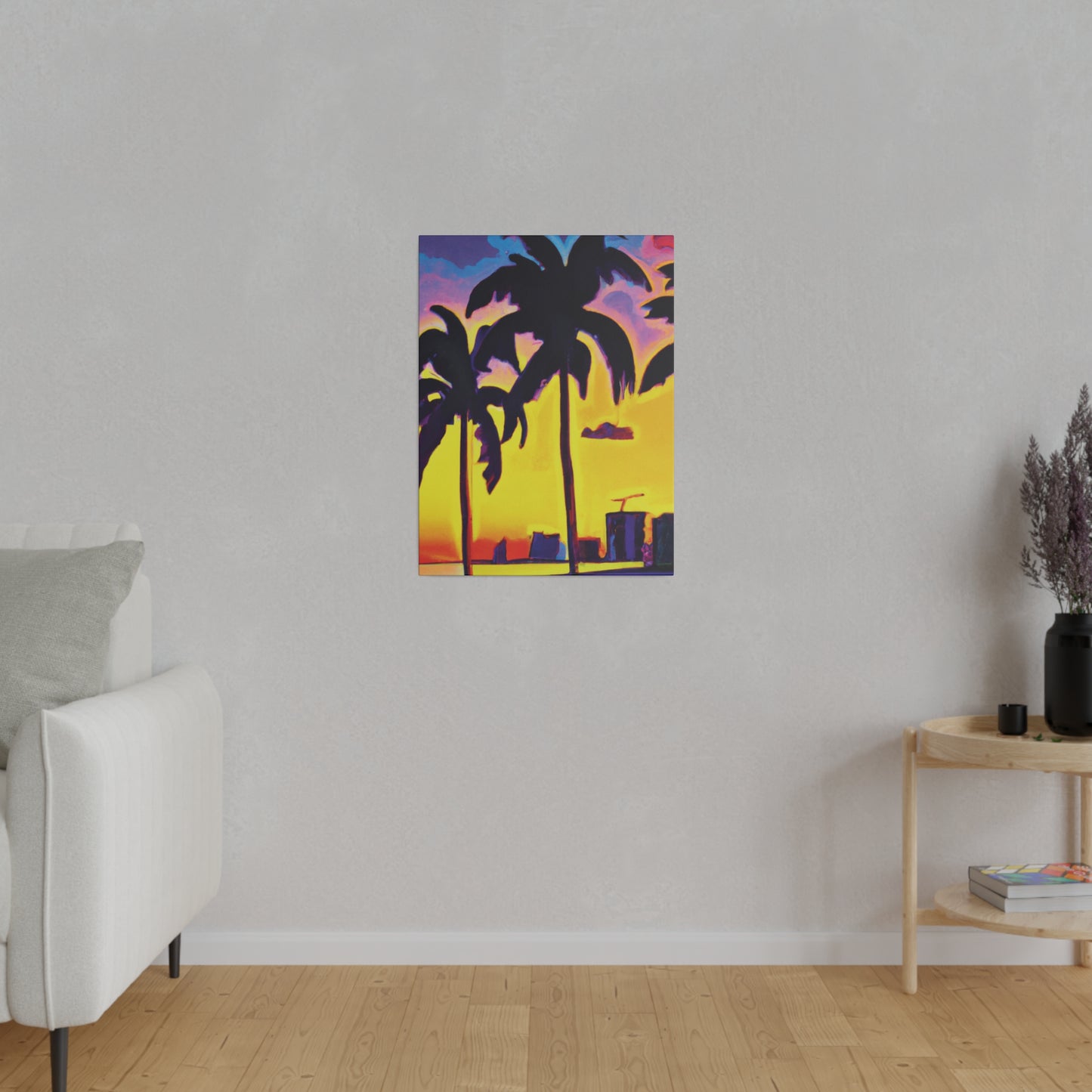 5674W - Miami Beach Sunset Painting Print | Miami | Beach | Sunset | Poster | Home Decor | Wall Art | Canvas