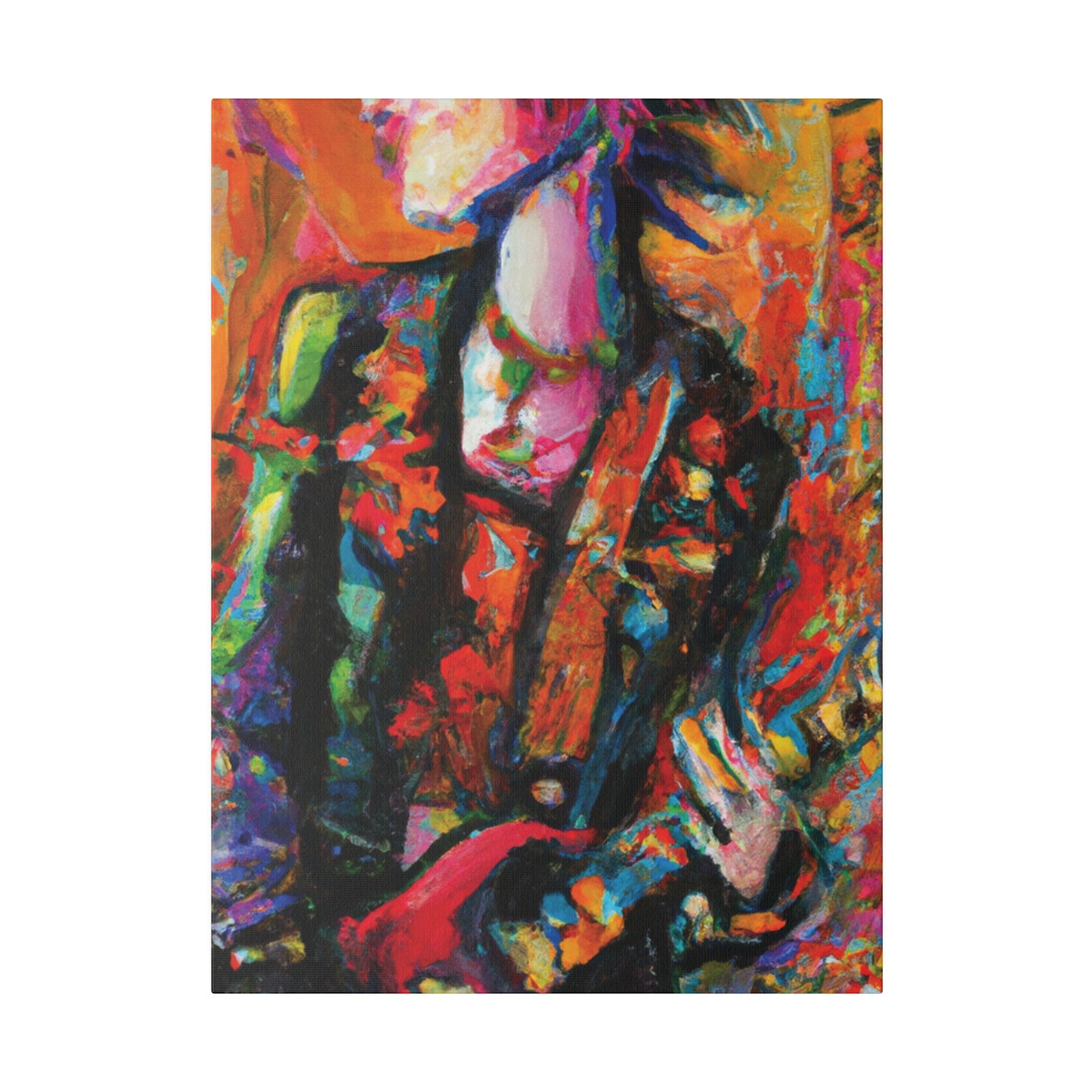 8245G - Rockstar Oil Painting Style Print | Poster | Home Decor | Wall Art | Music Art | Canvas