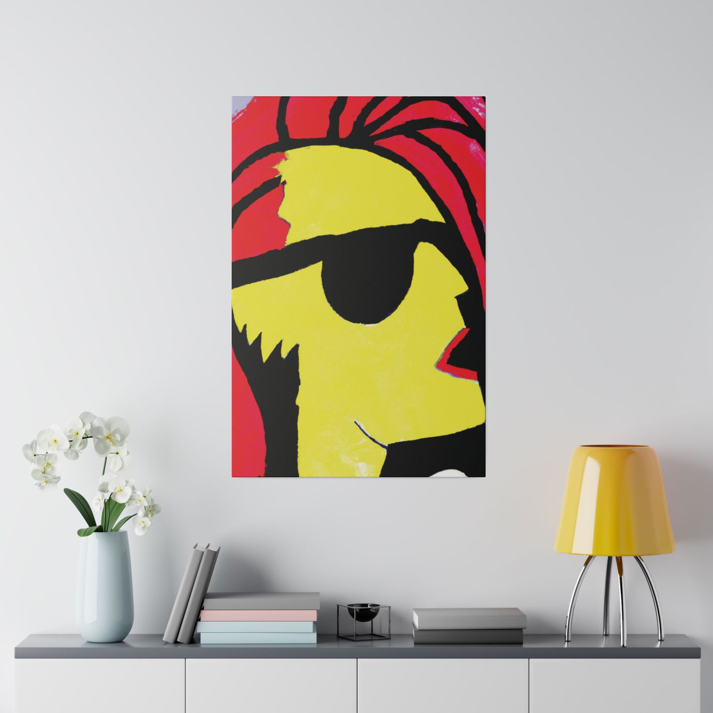 9456P - Rockstar Painting Print | Face | Abstract | Poster | Home Decor | Wall Art | Music Art | Canvas