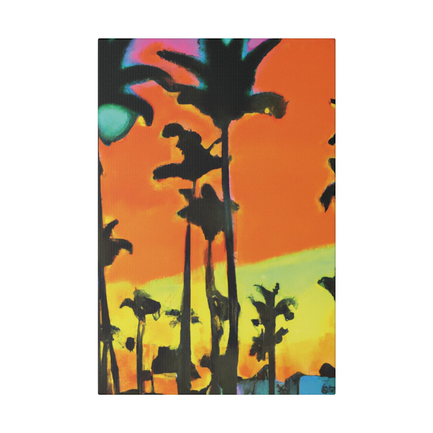 6096Q - Miami Beach Sunset Painting Print | Miami | Beach | Sunset | Poster | Home Decor | Wall Art | Canvas