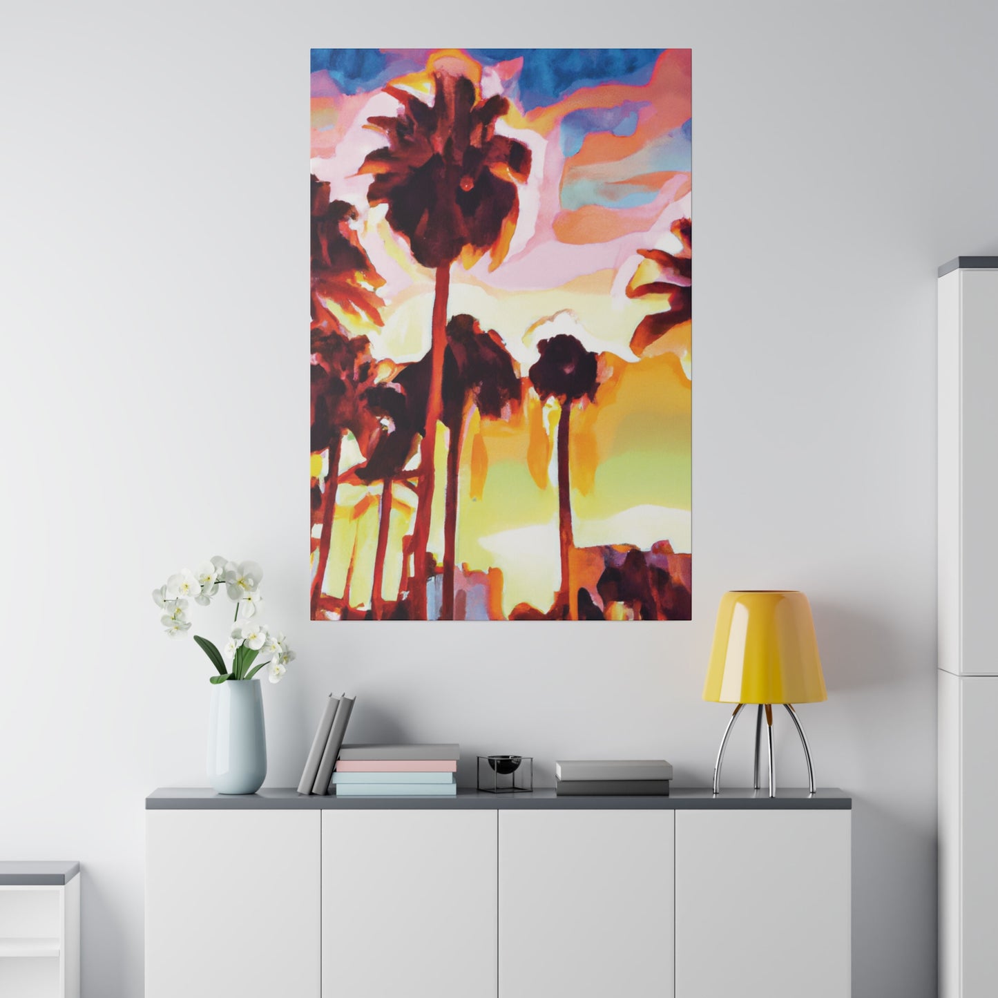 7678L - Miami Beach Sunset Painting Print | Miami | Beach | Sunset | Poster | Home Decor | Wall Art | Canvas