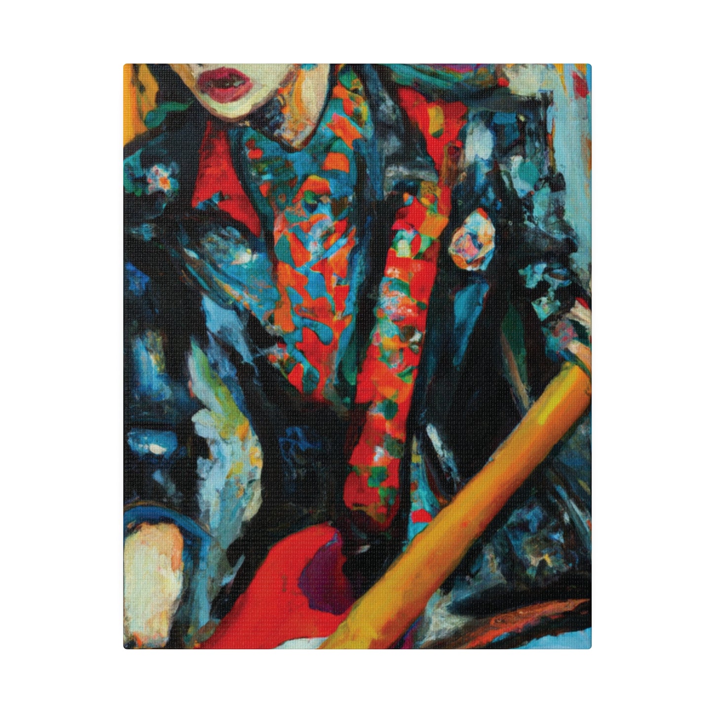 9697B - Rockstar Oil Painting Style Print | Poster | Home Decor | Wall Art | Music Art | Canvas