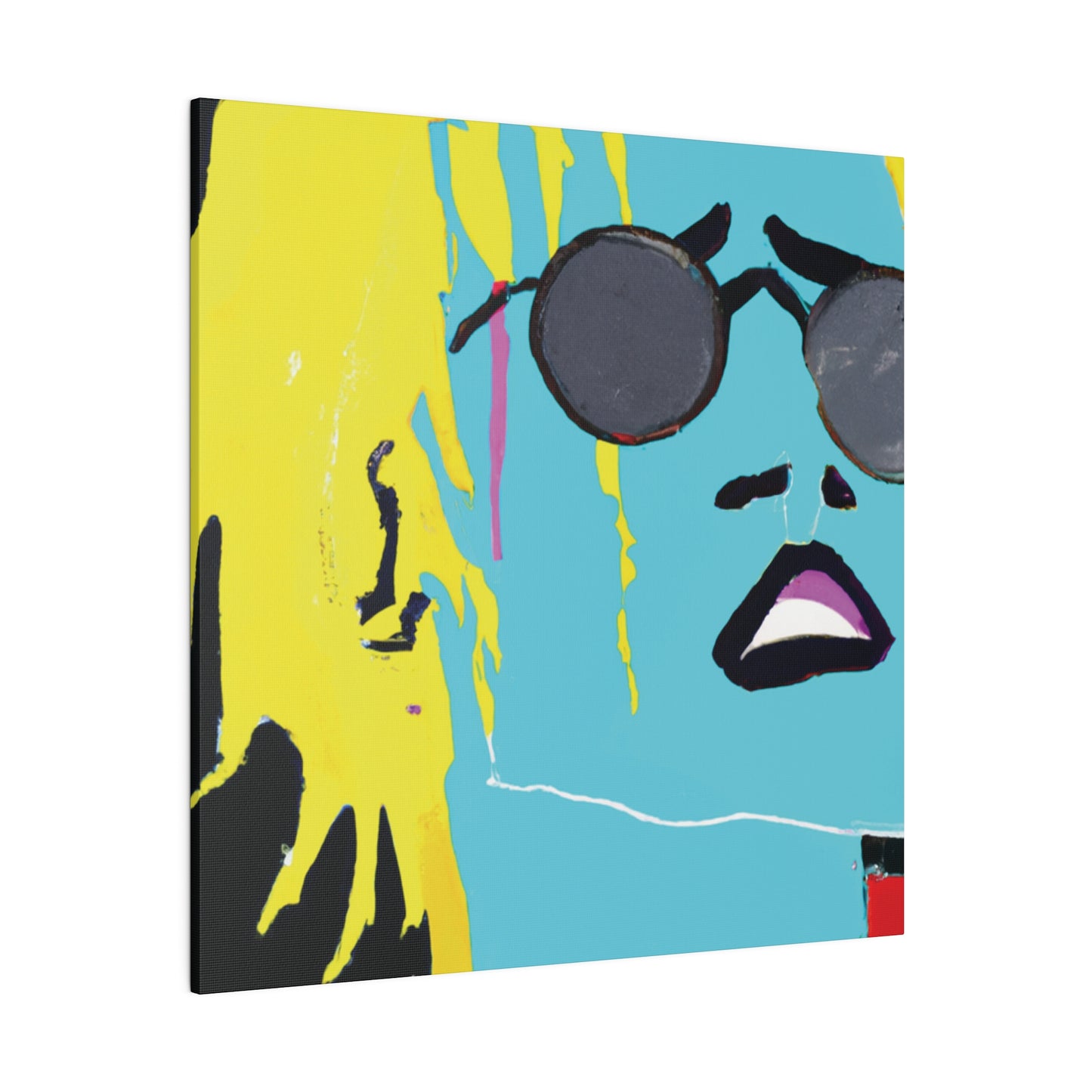 3863S - Rockstar Painting Print | Face | Abstract | Poster | Home Decor | Wall Art | Music Art | Canvas