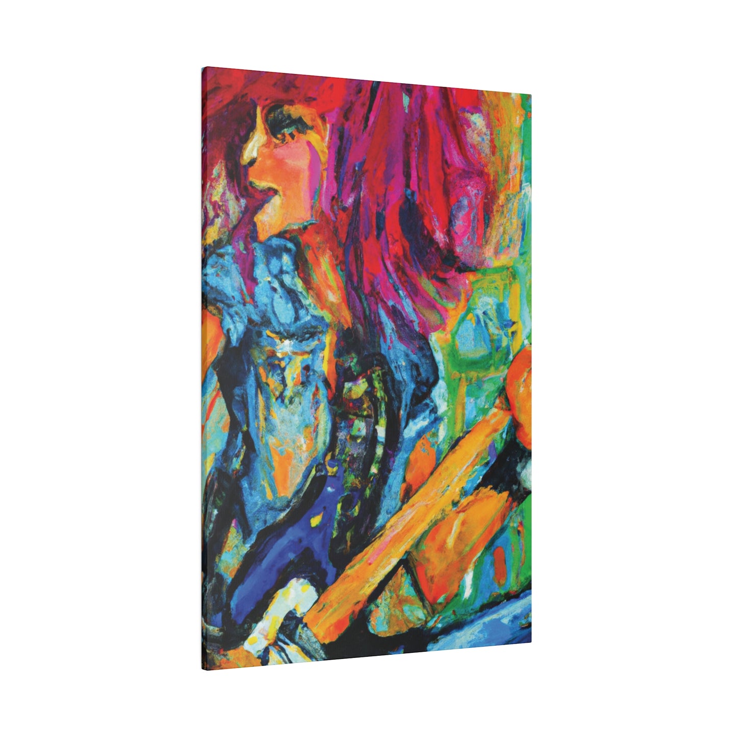 9483V - Rockstar Oil Painting Style Print | Poster | Home Decor | Wall Art | Music Art | Canvas