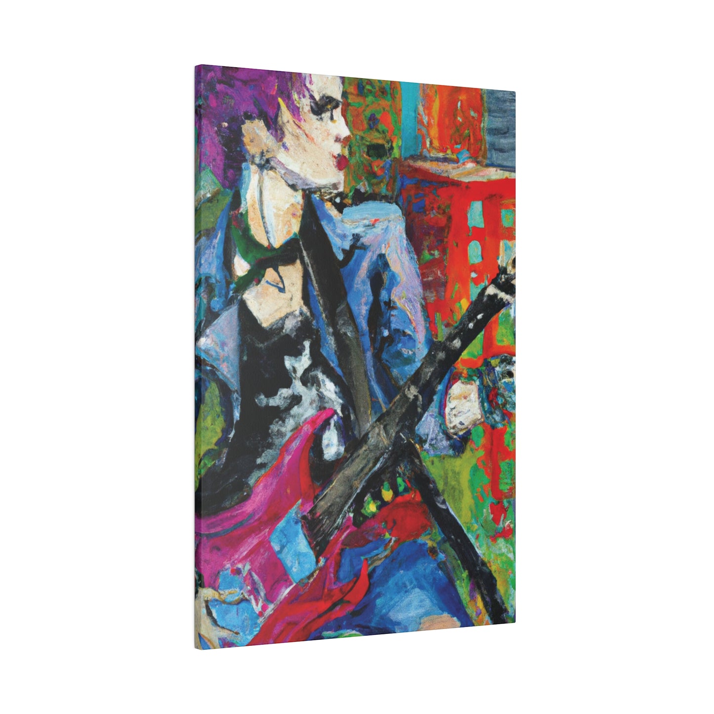 9194H - Rockstar Oil Painting Style Print | Poster | Home Decor | Wall Art | Music Art | Canvas