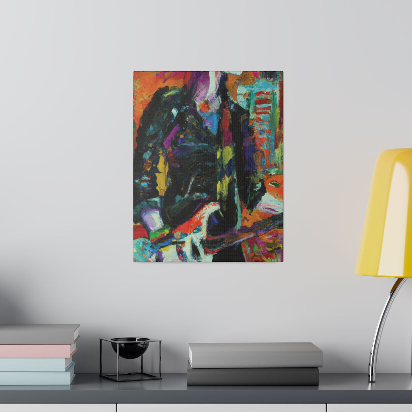 8673Z - Rockstar Oil Painting Style Print | Poster | Home Decor | Wall Art | Music Art | Canvas