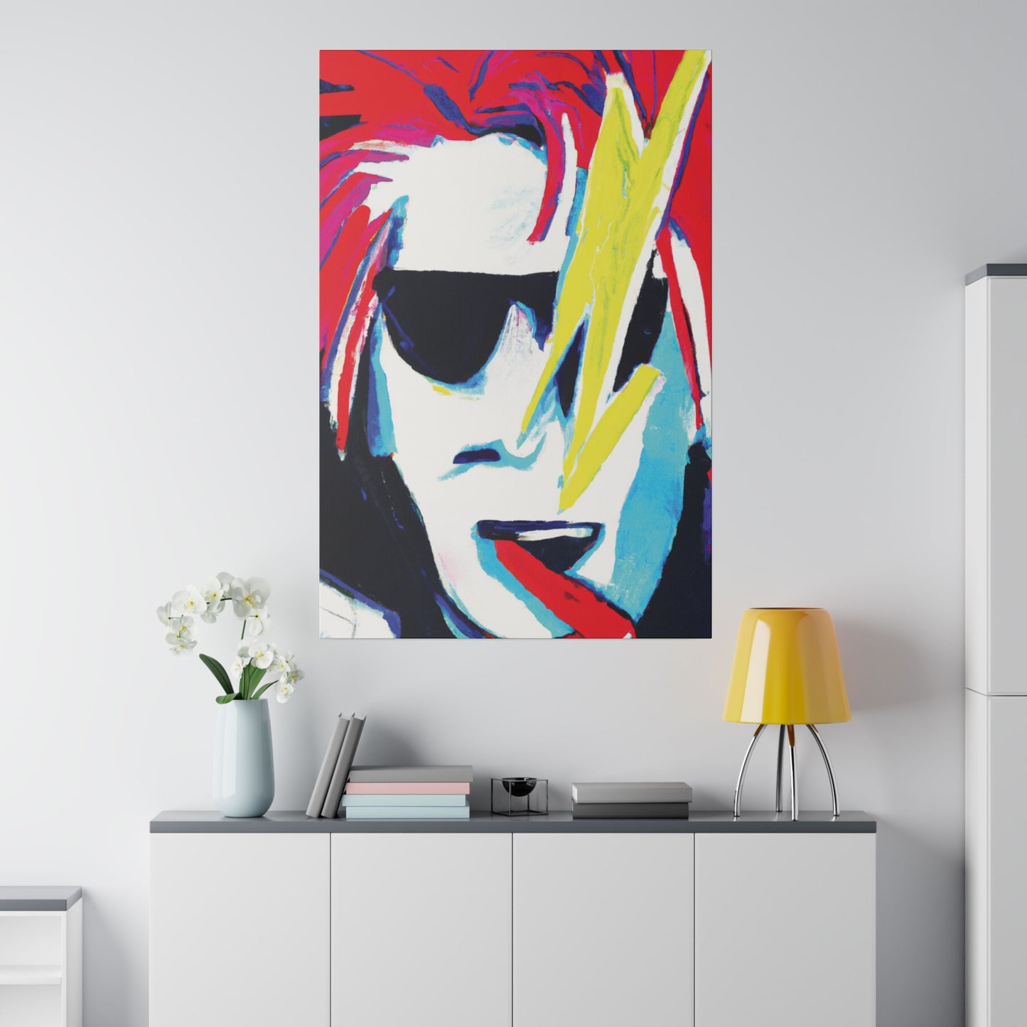 6481K - Rockstar Painting Print | Face | Abstract | Poster | Home Decor | Wall Art | Music Art | Canvas