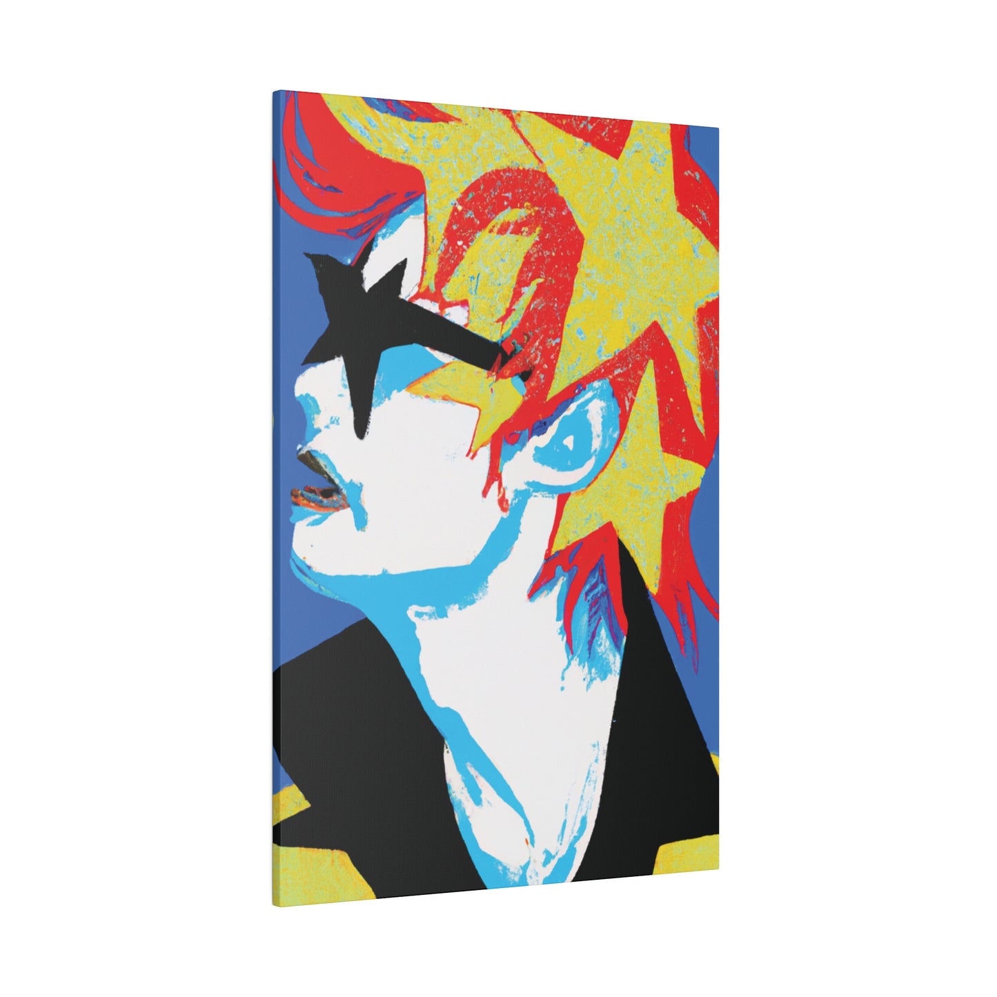 9245E - Rockstar Painting Print | Face | Abstract | Poster | Home Decor | Wall Art | Music Art | Canvas