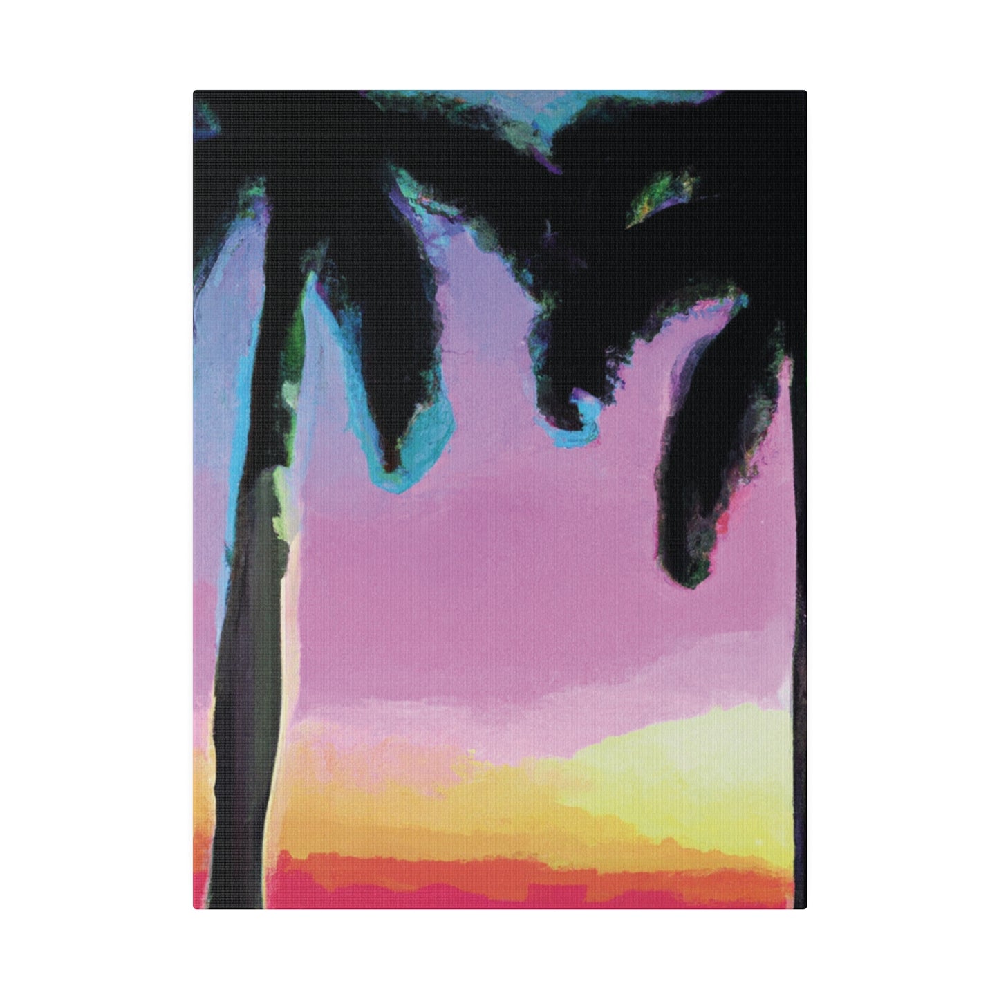 8491N - Miami Beach Sunset Painting Print | Miami | Beach | Sunset | Poster | Home Decor | Wall Art | Canvas