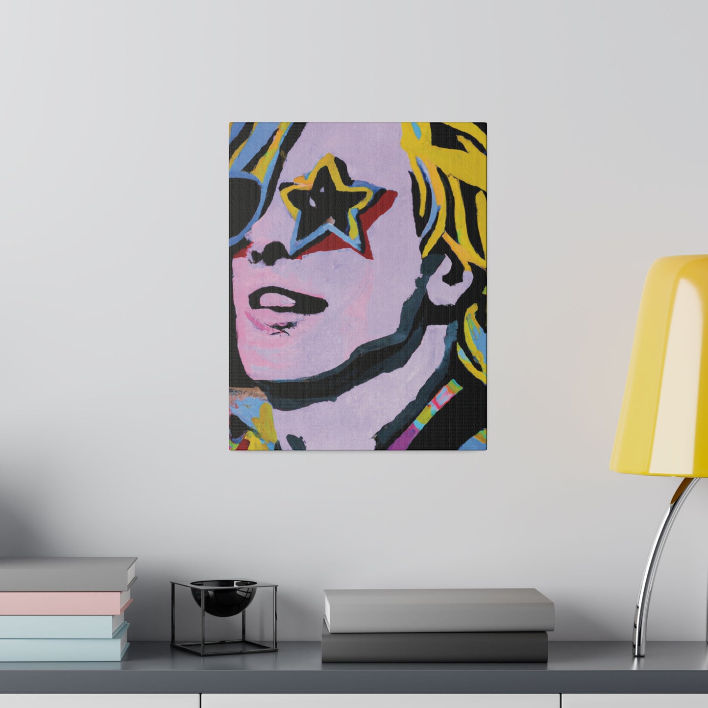 5027F - Rockstar Painting Print | Face | Abstract | Poster | Home Decor | Wall Art | Music Art | Canvas