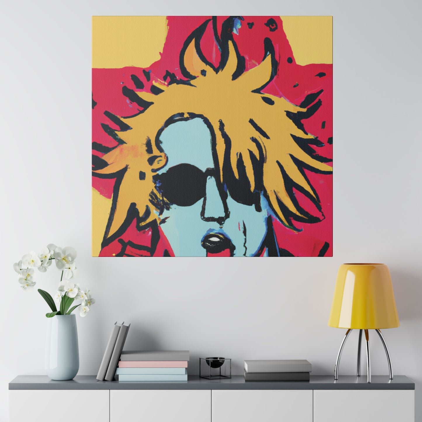 8143X - Rockstar Painting Print | Face | Abstract | Poster | Home Decor | Wall Art | Music Art | Canvas