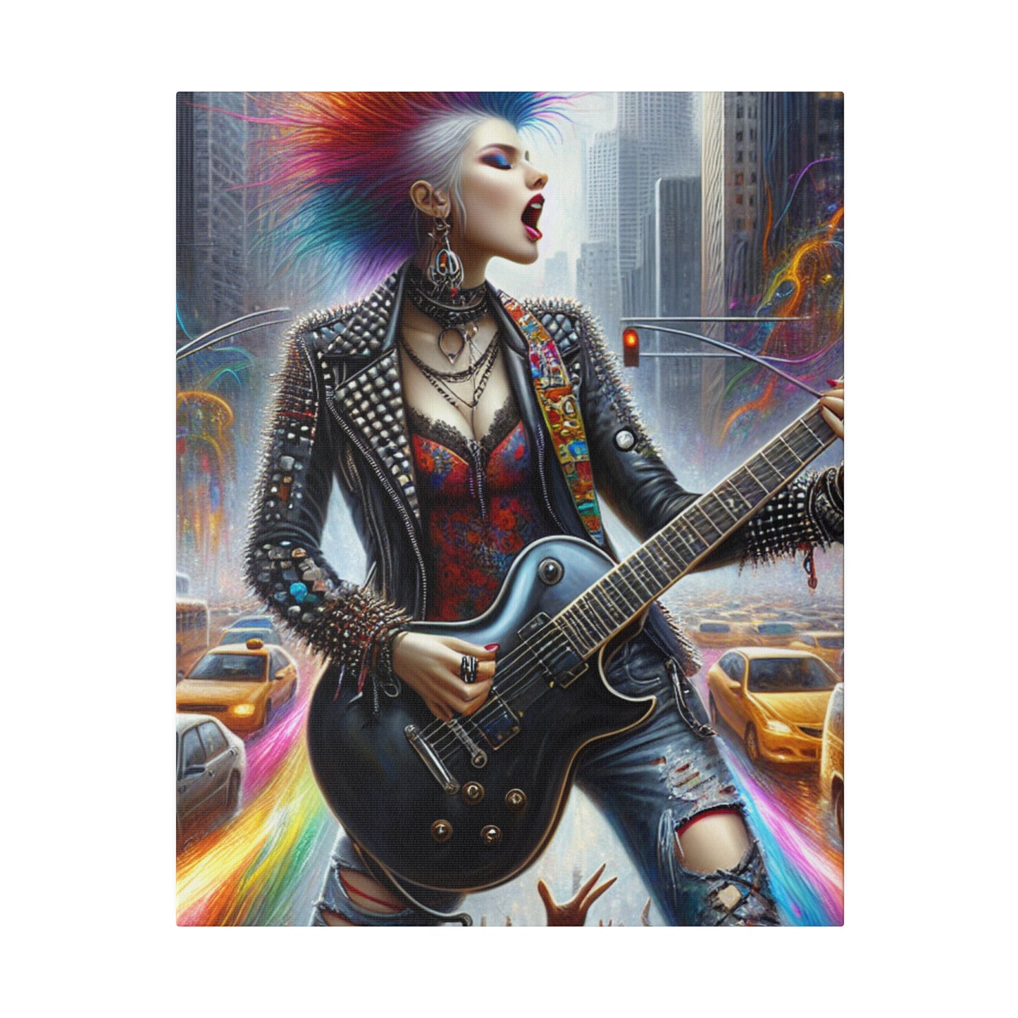 7301Z - Rockstar Oil Painting Style Print | Poster | Home Decor | Wall Art | Music Art | Canvas