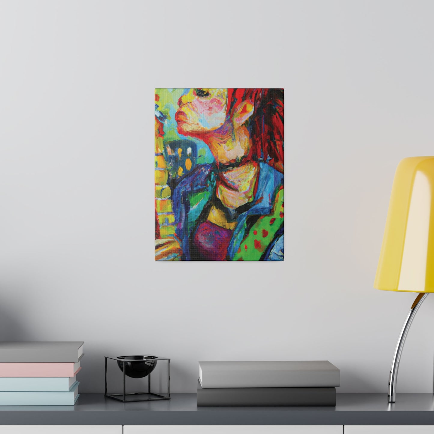 4898X - Rockstar Oil Painting Style Print | Poster | Home Decor | Wall Art | Music Art | Canvas