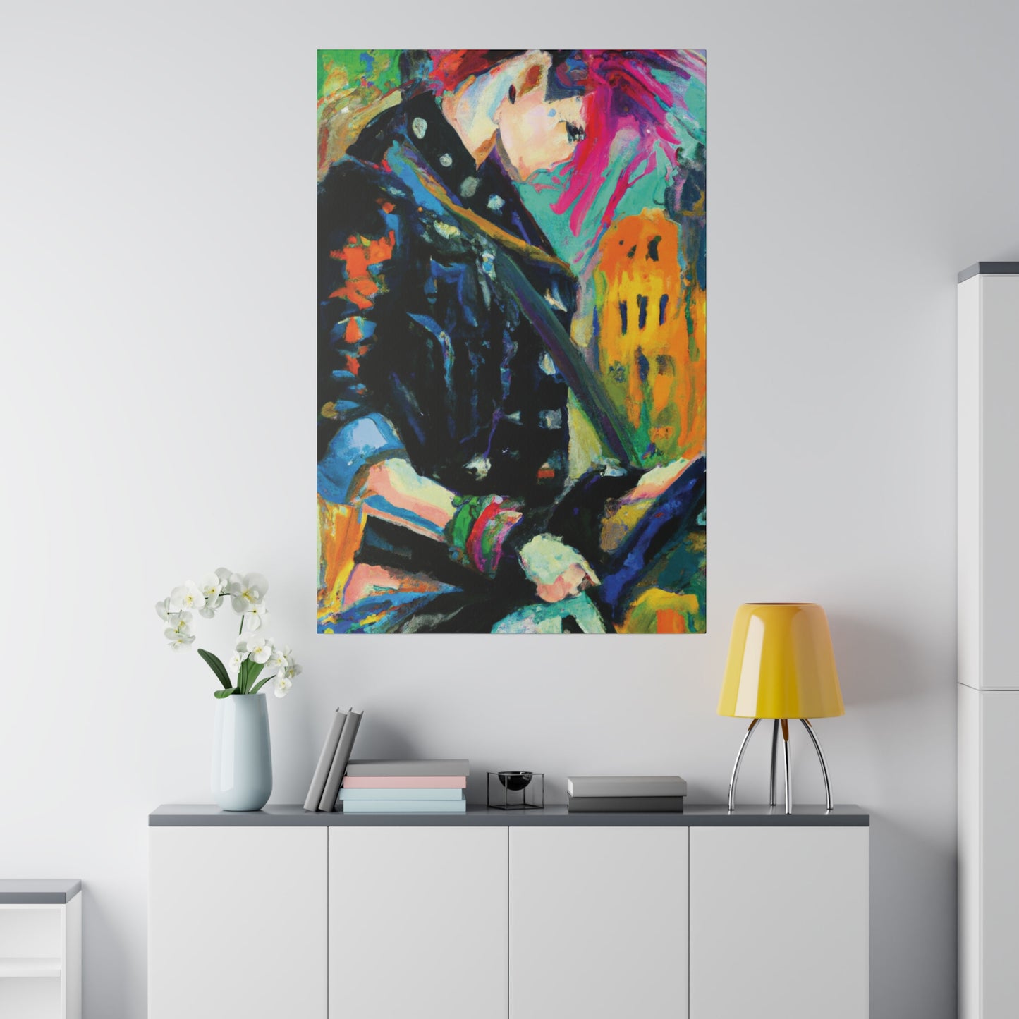 6449G - Rockstar Oil Painting Style Print | Poster | Home Decor | Wall Art | Music Art | Canvas