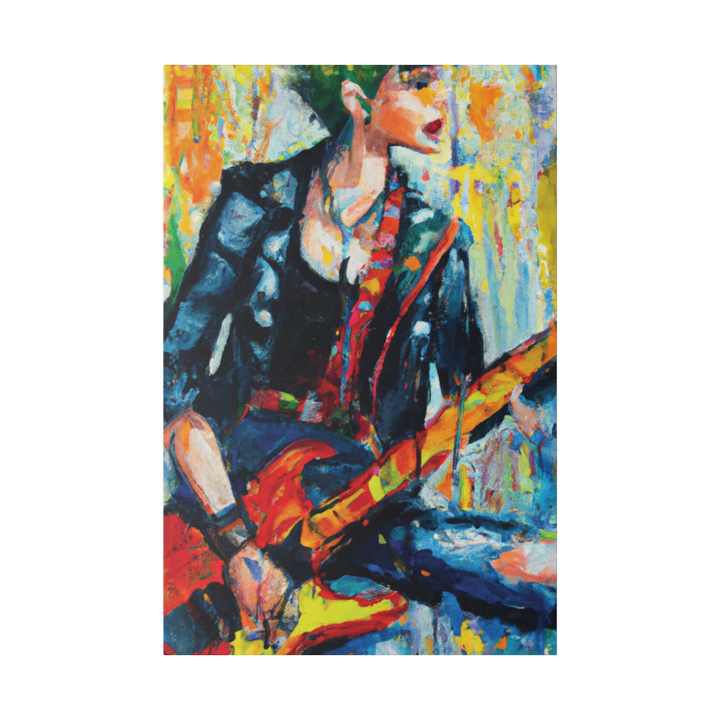 4573T - Rockstar Oil Painting Style Print | Poster | Home Decor | Wall Art | Music Art | Canvas