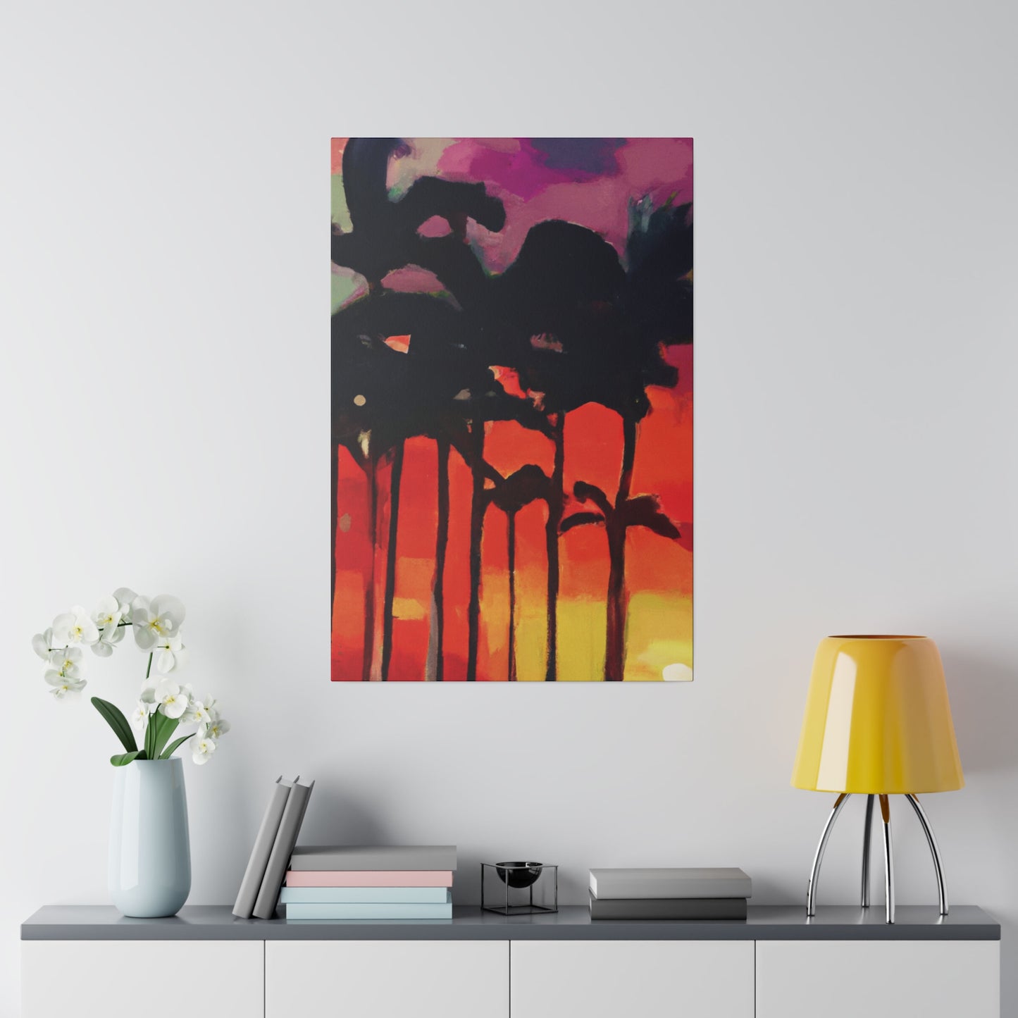 9653K - Miami Beach Sunset Painting Print | Miami | Beach | Sunset | Poster | Home Decor | Wall Art | Canvas