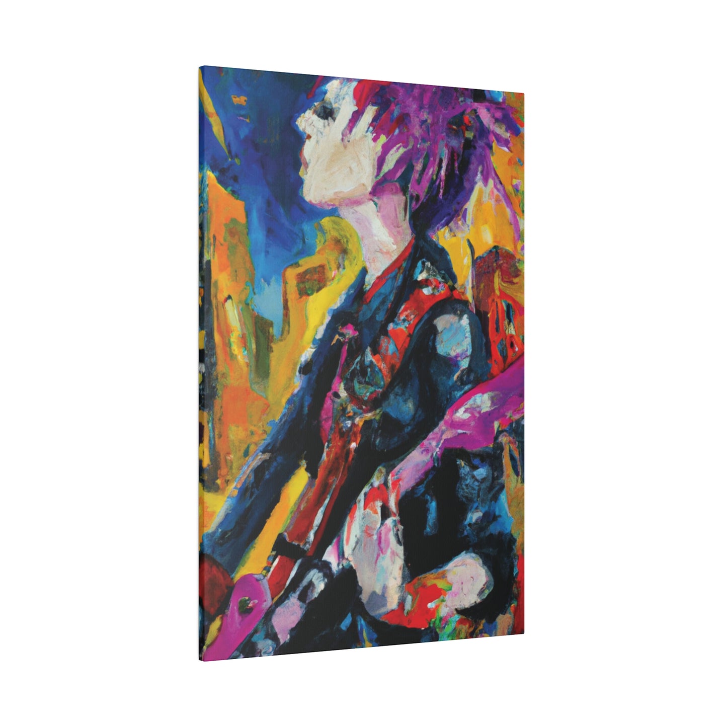 8245D - Rockstar Oil Painting Style Print | Poster | Home Decor | Wall Art | Music Art | Canvas